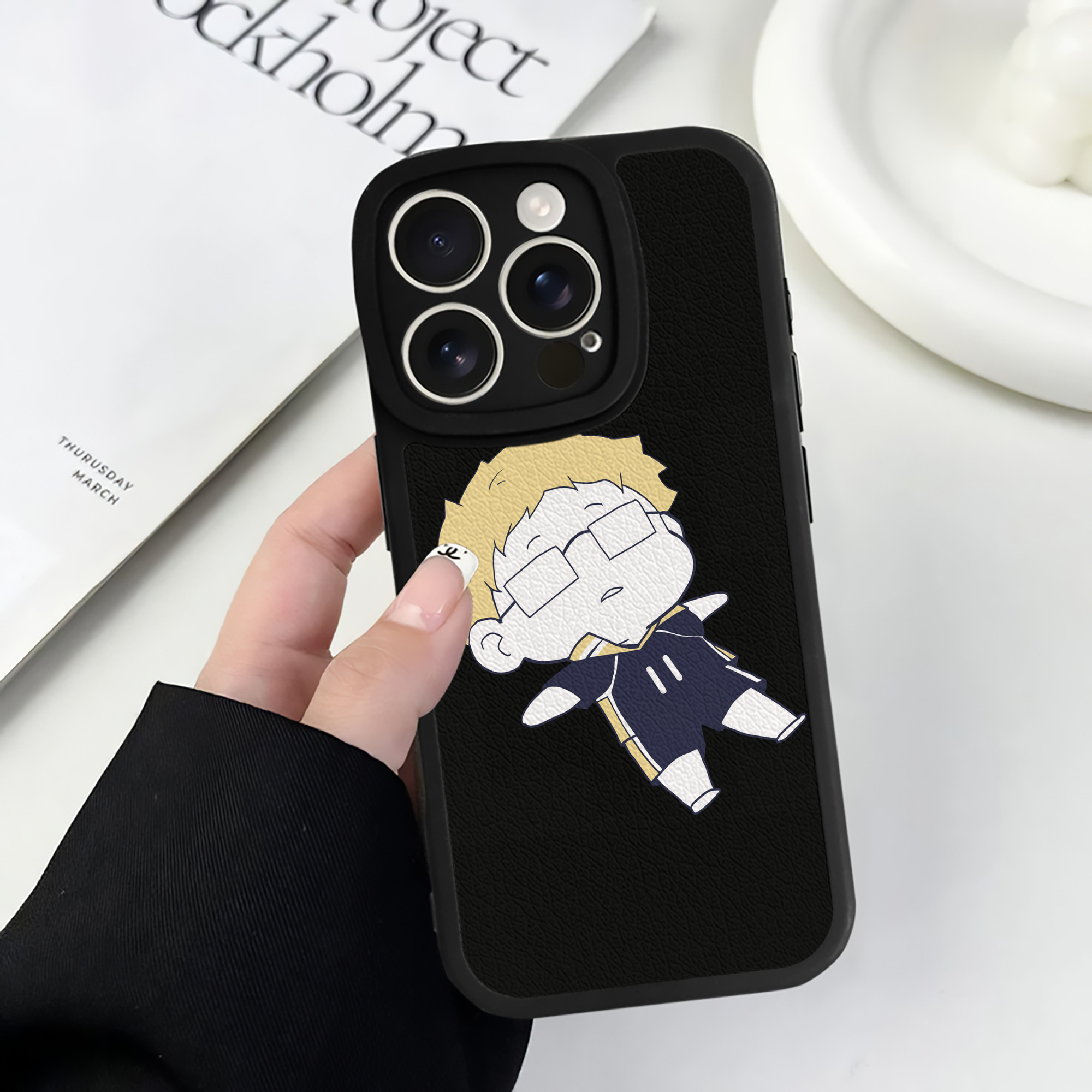 （画像用） ハイキュー!! Haikyu!! 【iPhone 16シリーズ対応】シリコンスマホケース（レザー調） 材質：シリコン